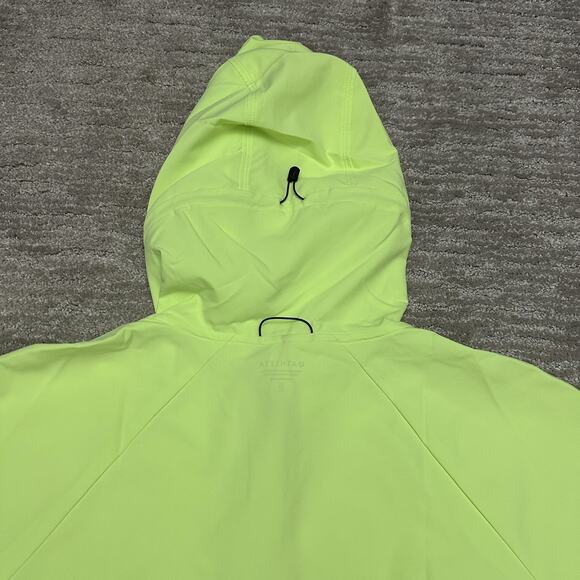 Athleta Jacket Womens XL Green Neon Bright Hooded Full Zip Windbreaker Running - Picture 7 of 16